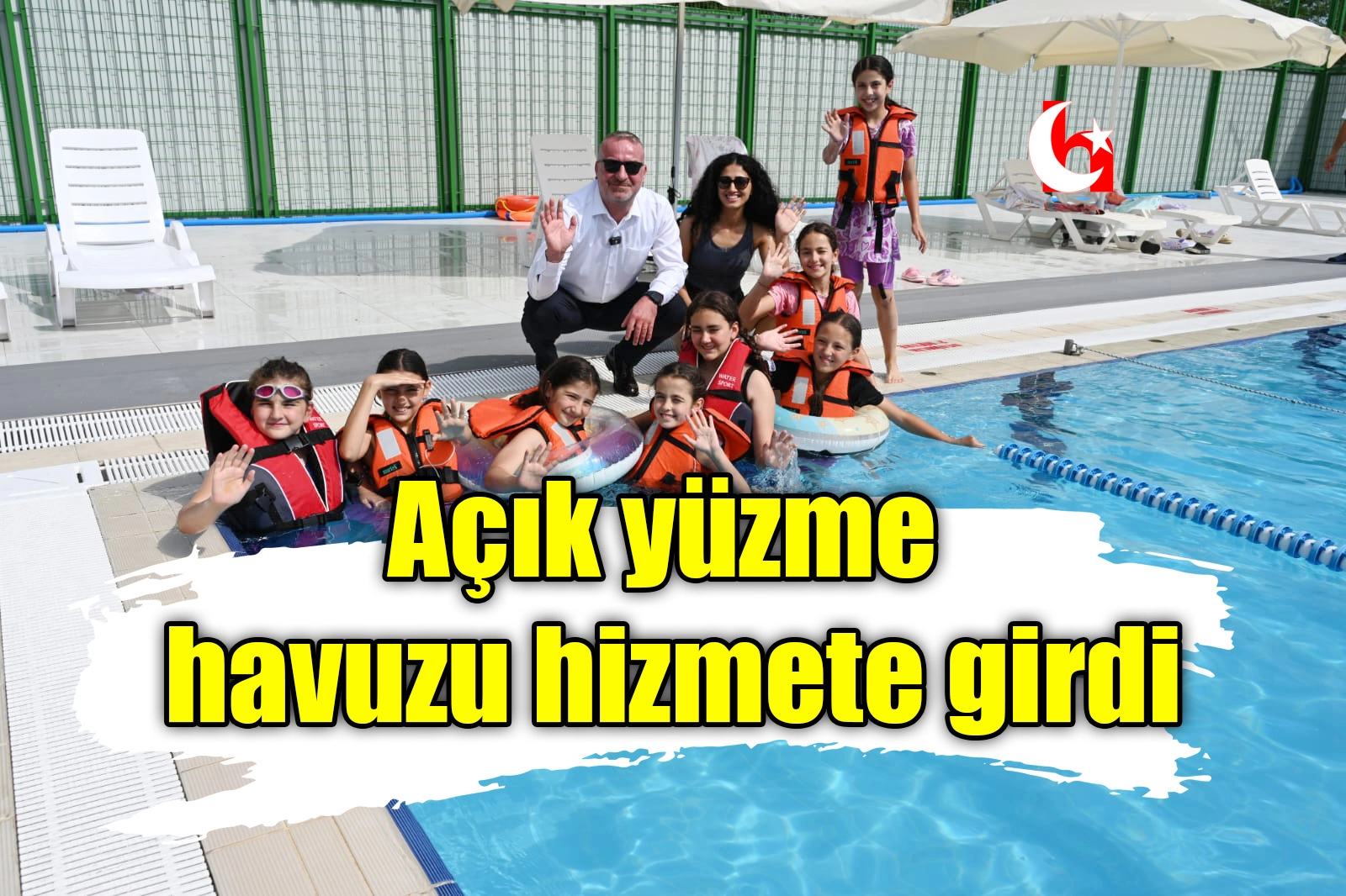 Açık yüzme havuzu hizmete girdi