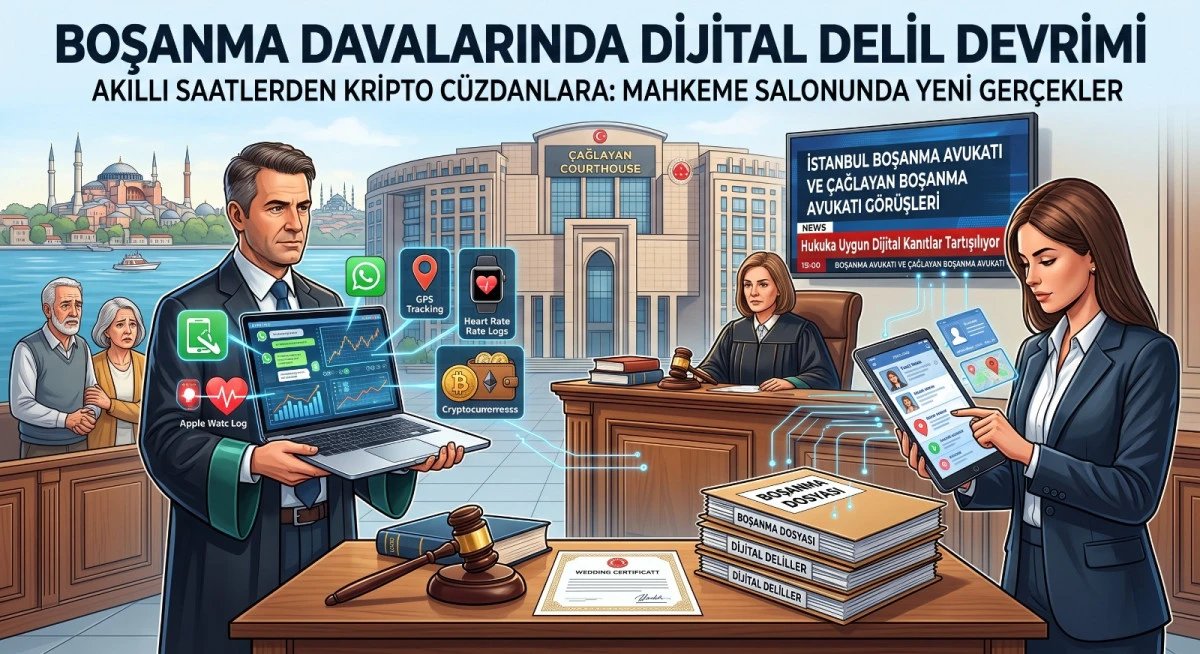 Akıllı Saatler ve Kripto C&uuml;zdanlar Mahkeme Salonunda: Boşanma Davalarında Dijital Delil Devrimi