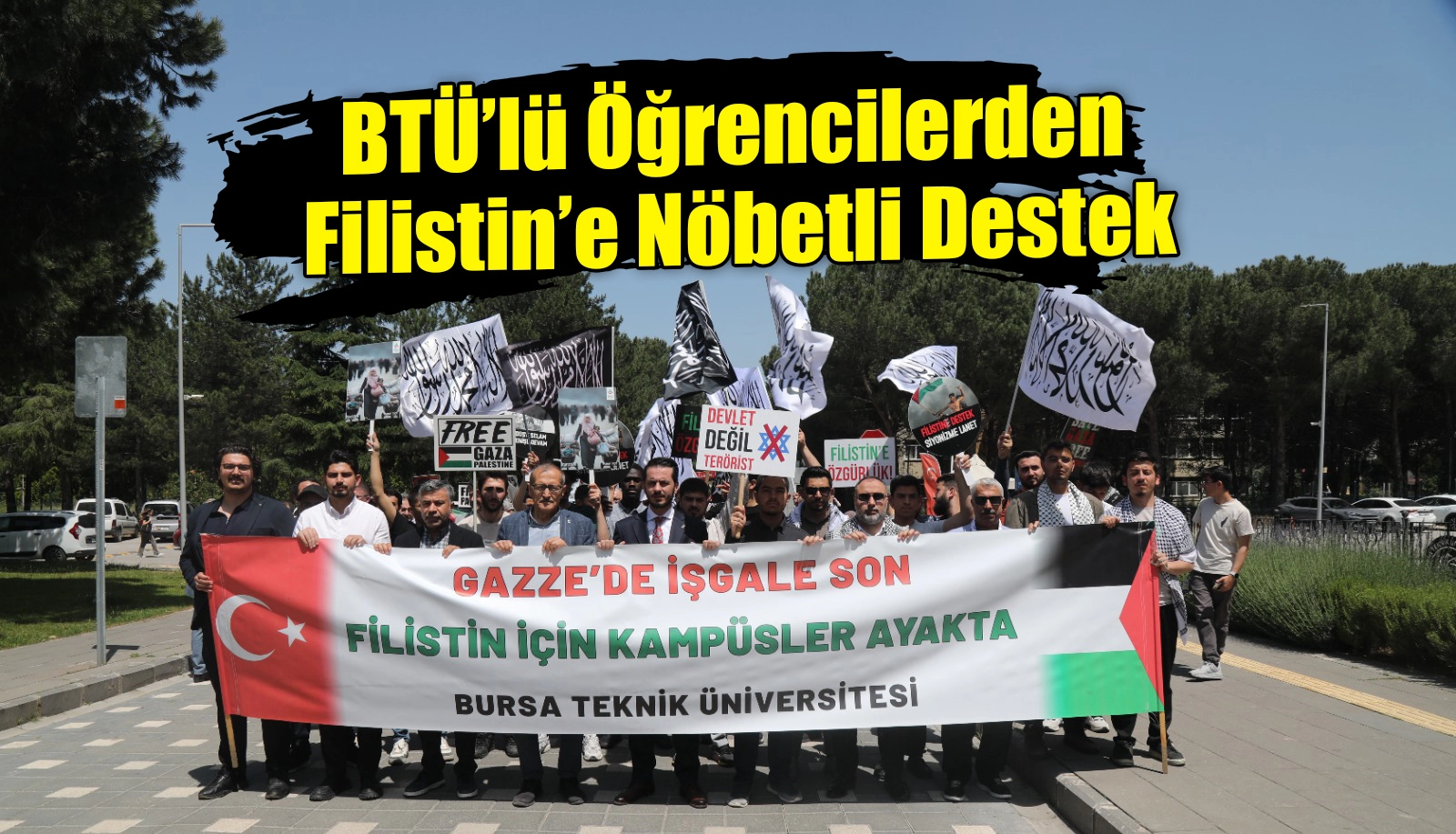 BTÜ’lü Öğrencilerden Filistin’e Nöbetli Destek