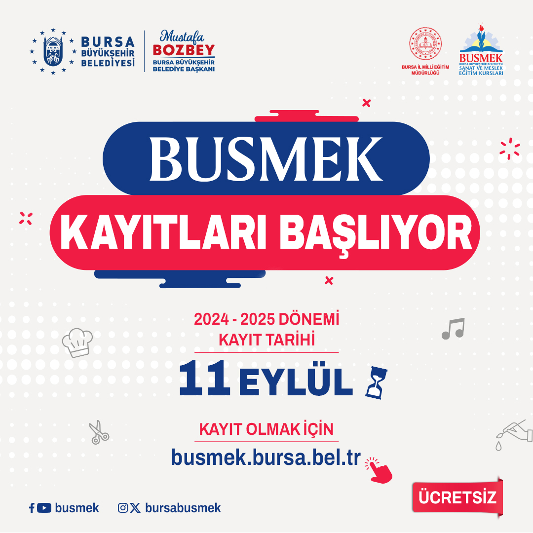 BUSMEK’te yeni dönem kayıtları başladı