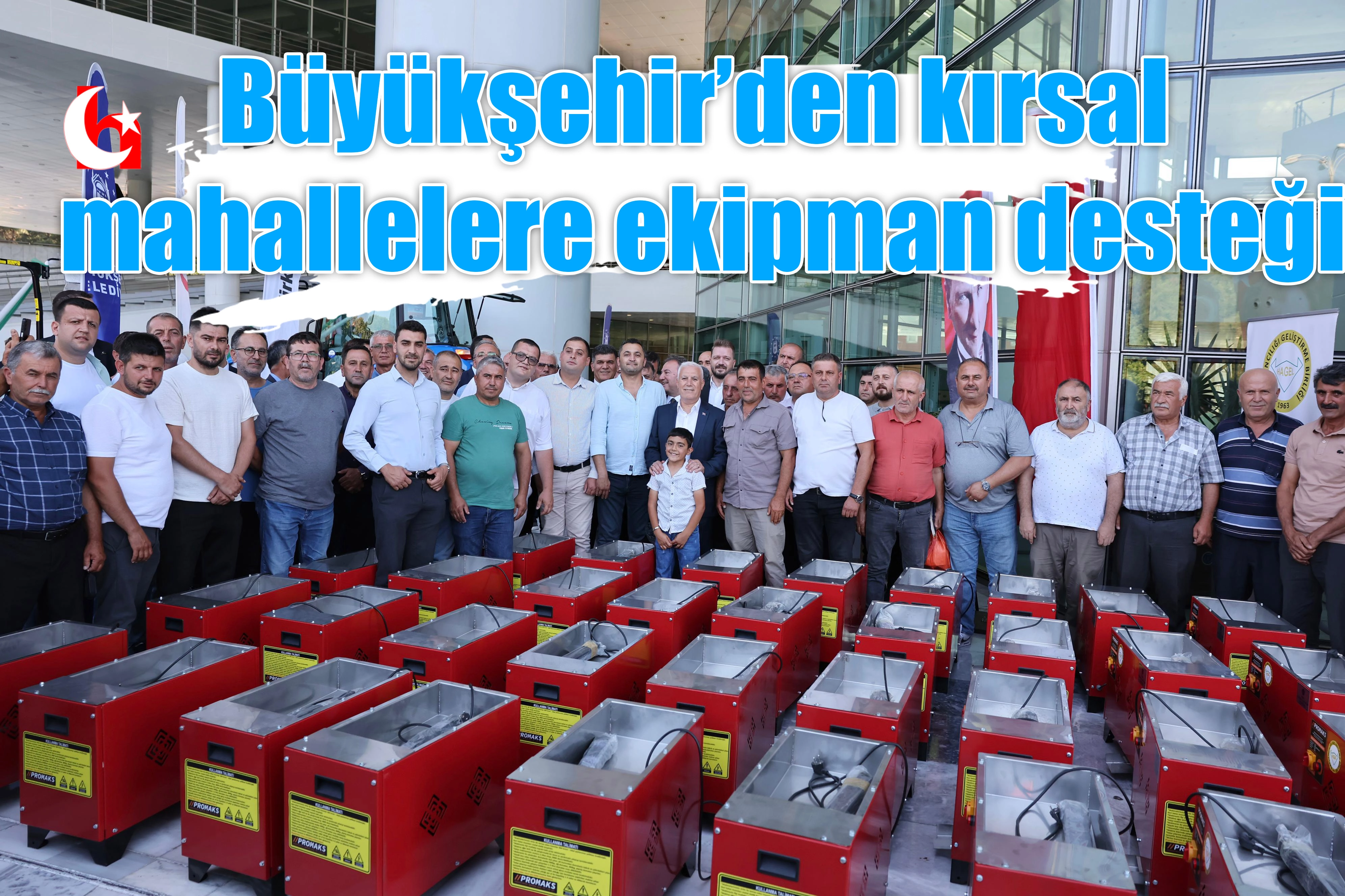 Büyükşehir’den kırsal mahallelere ekipman desteği