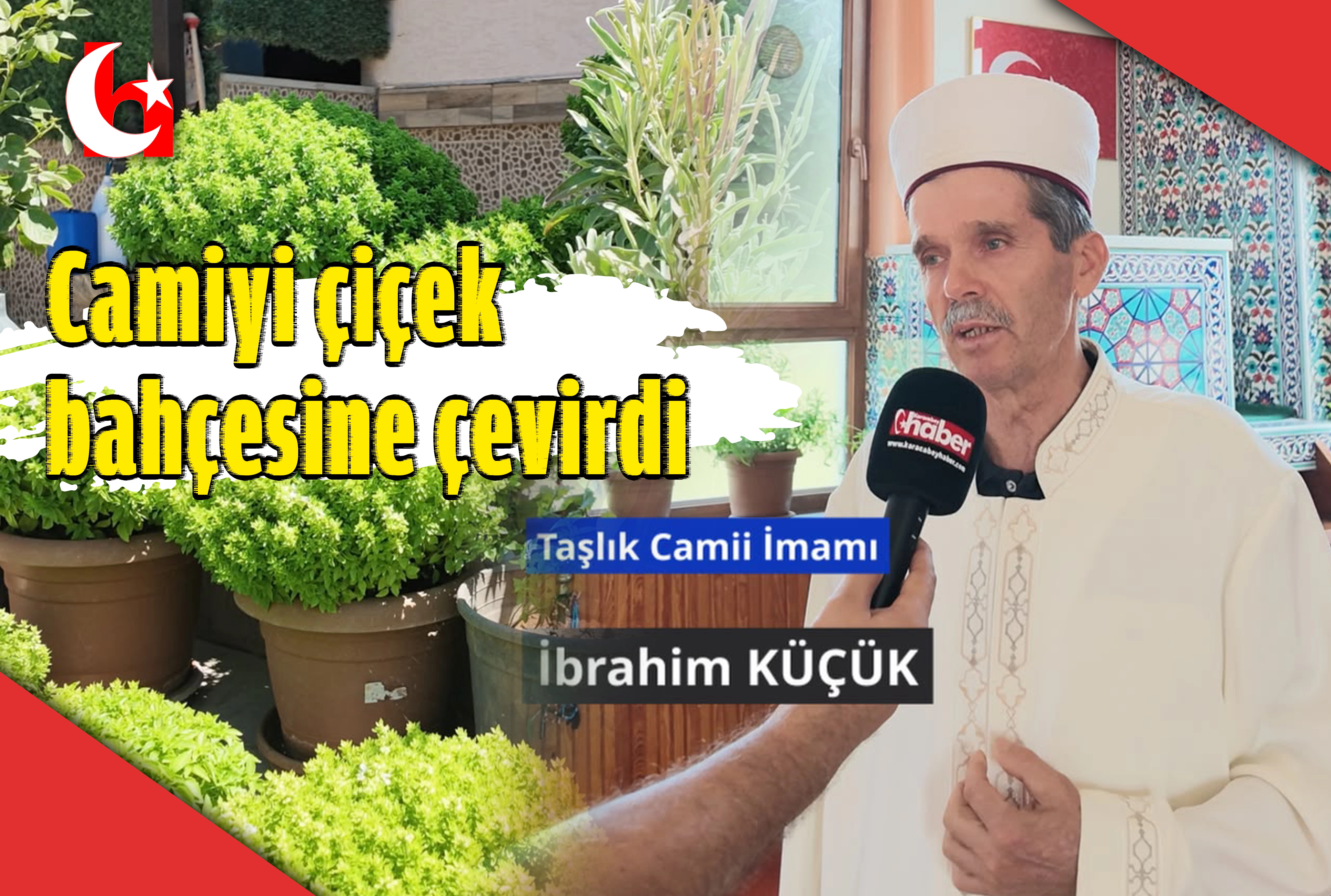Camiyi &ccedil;i&ccedil;ek bah&ccedil;esine &ccedil;evirdi