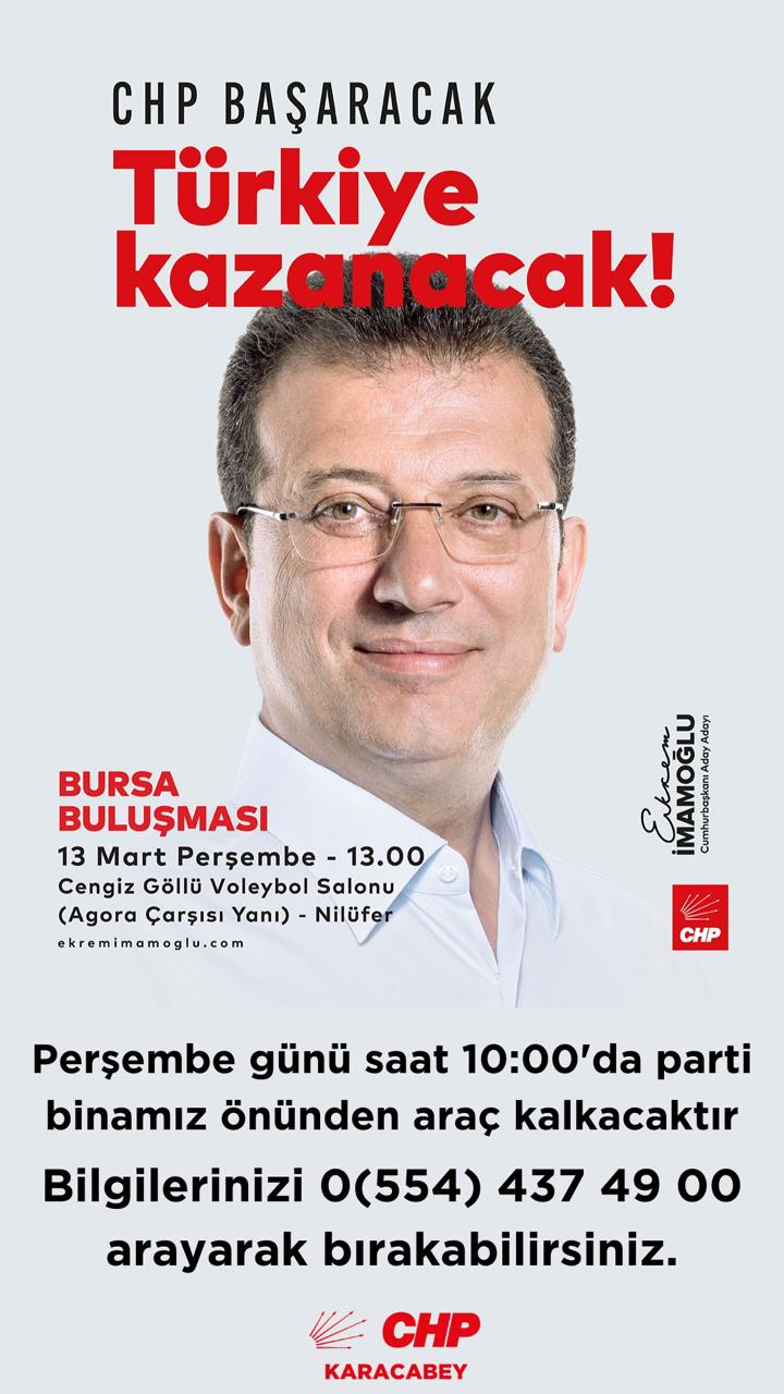 EKREM İMAMOĞLU BURSA'YA GELİYOR