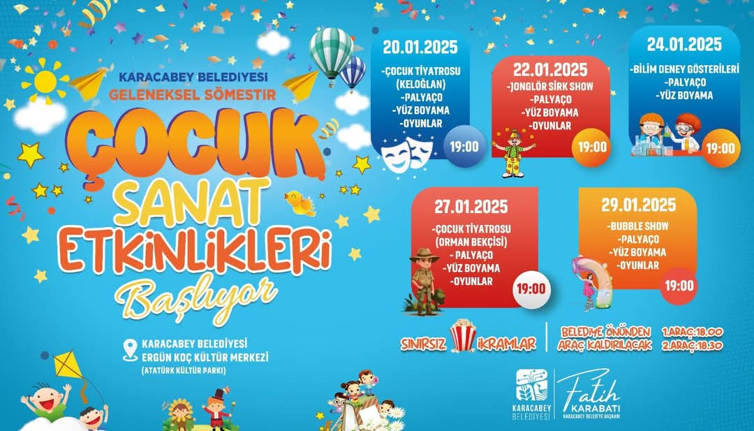 Karacabey Belediyesi’nden Çocuklara  Eğlence Dolu Sömestir Etkinlikleri