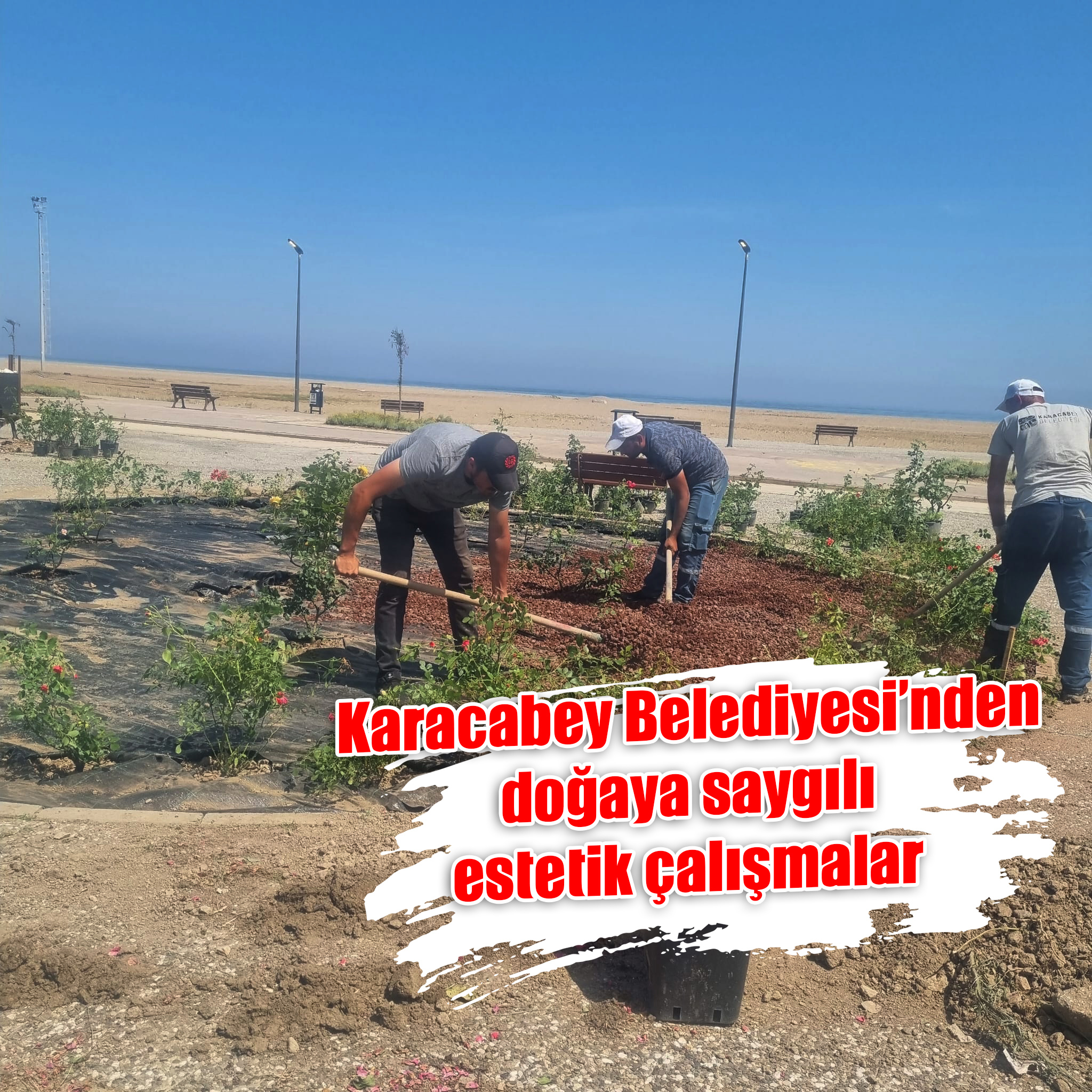 Karacabey Belediyesi’nden doğaya saygılı estetik çalışmalar