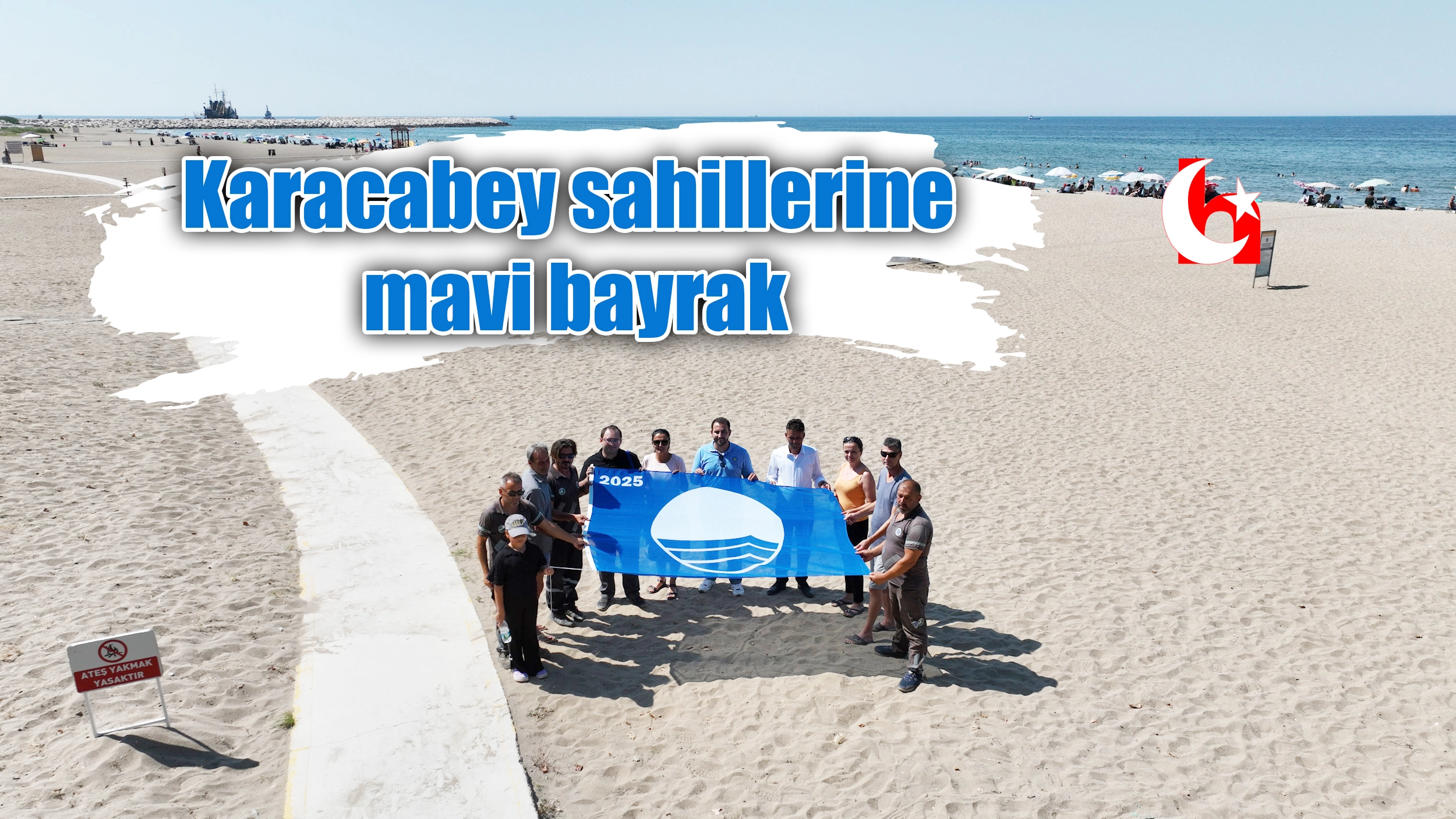 Karacabey sahillerine  mavi bayrak