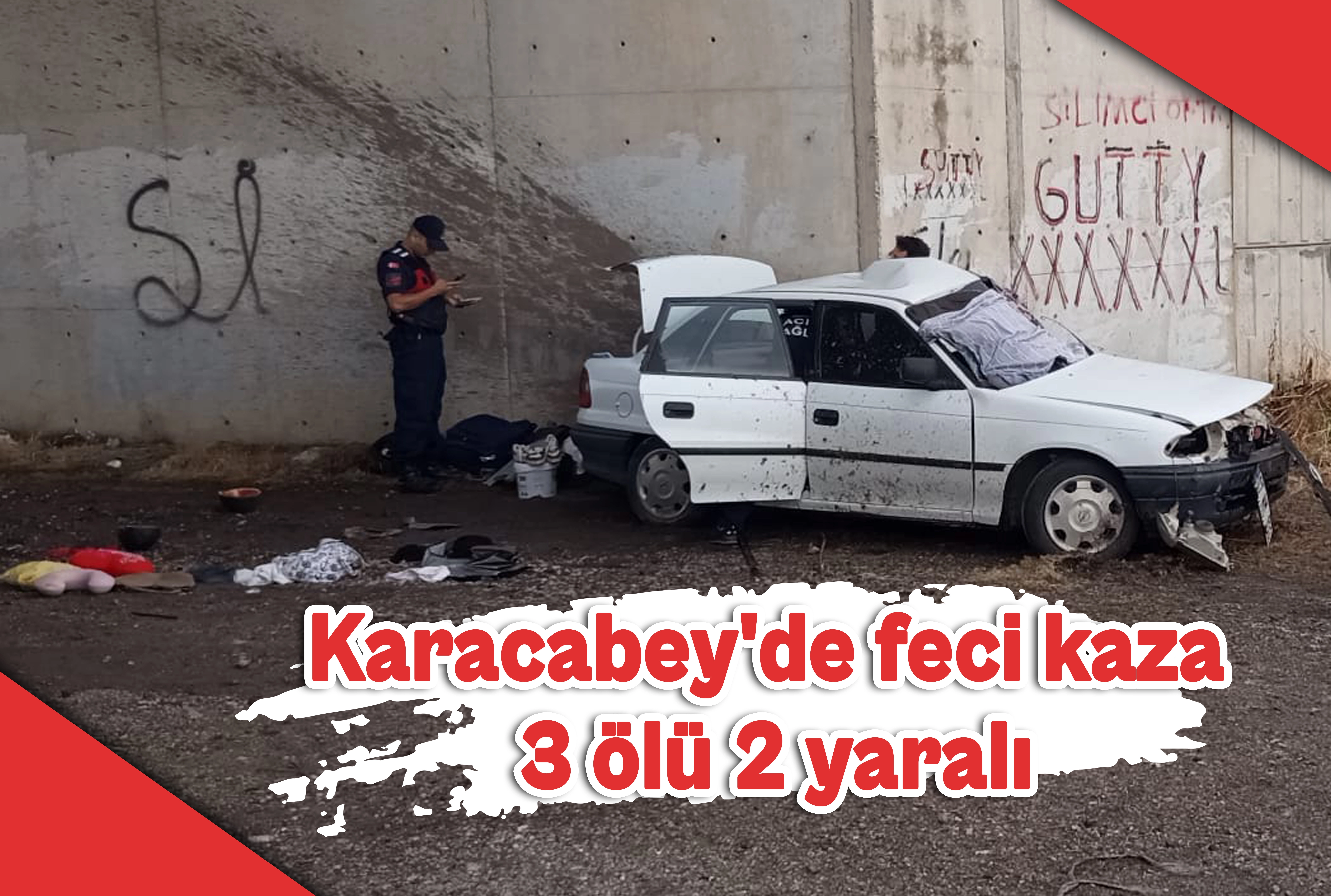 Karacabey'de feci kaza 3 &ouml;l&uuml; 2 yaralı