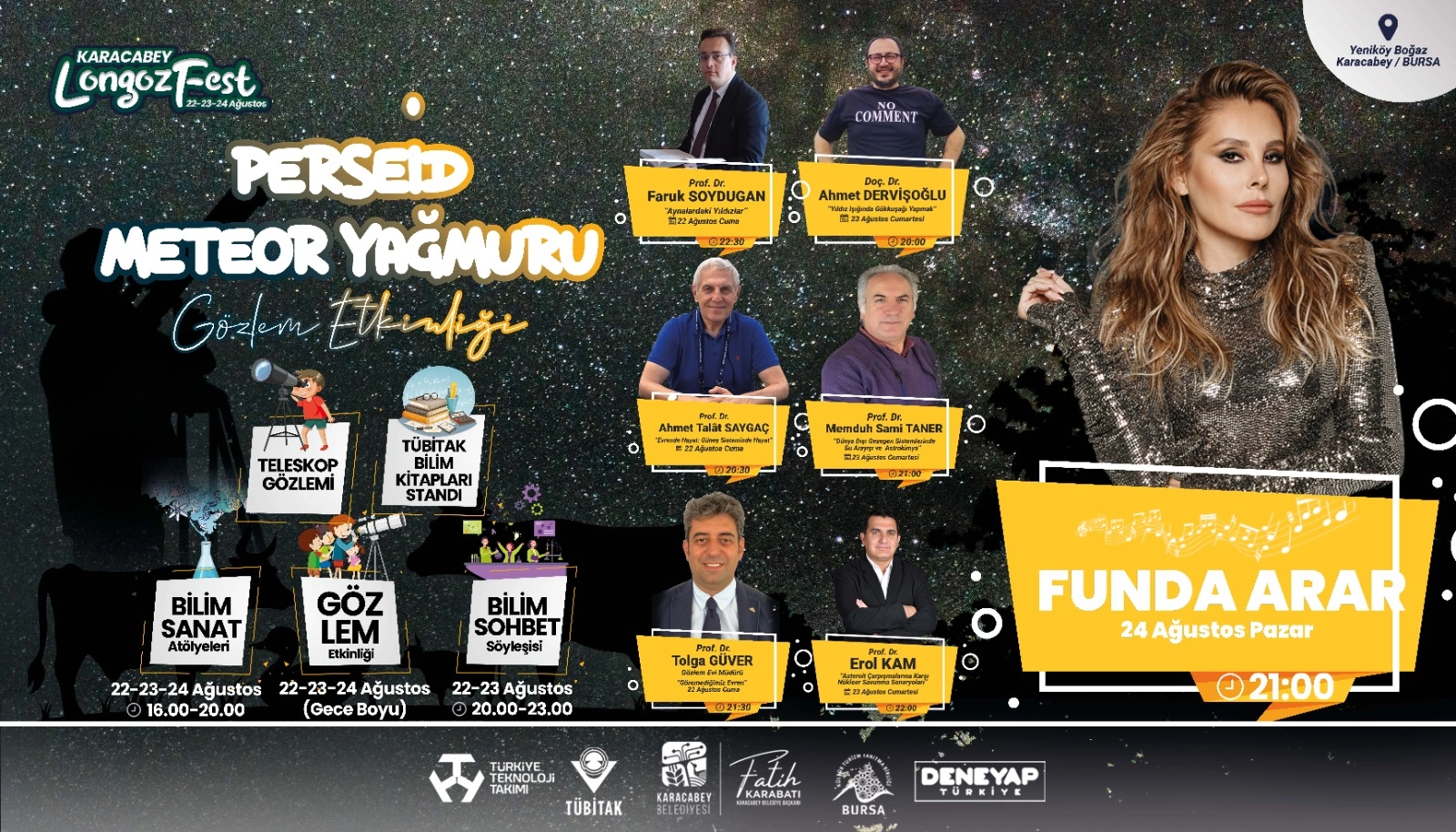 Karacabey’de Perseid Meteor Yağmuru etkinliği başlıyor