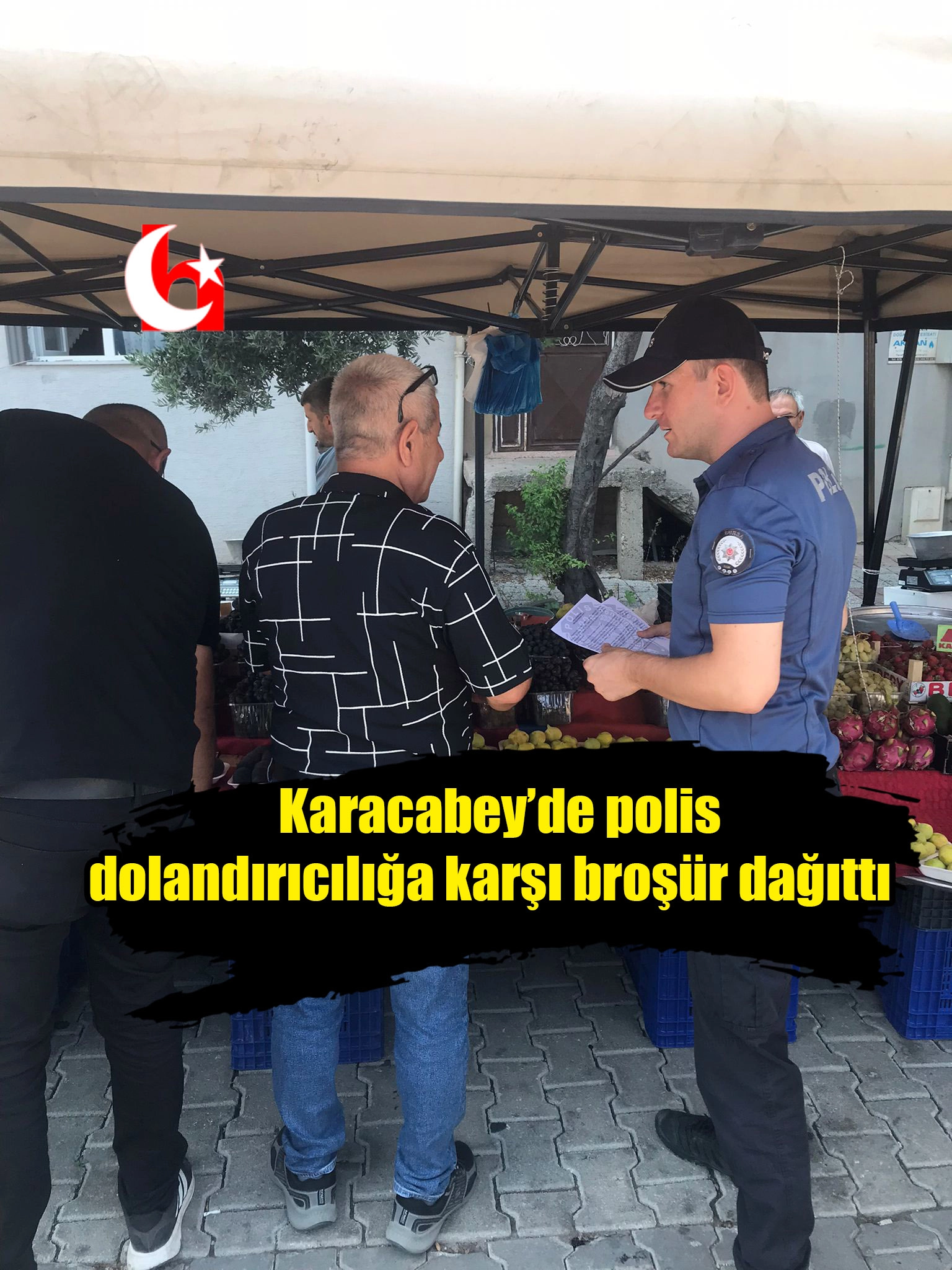 Karacabey’de polis dolandırıcılığa karşı broşür dağıttı   