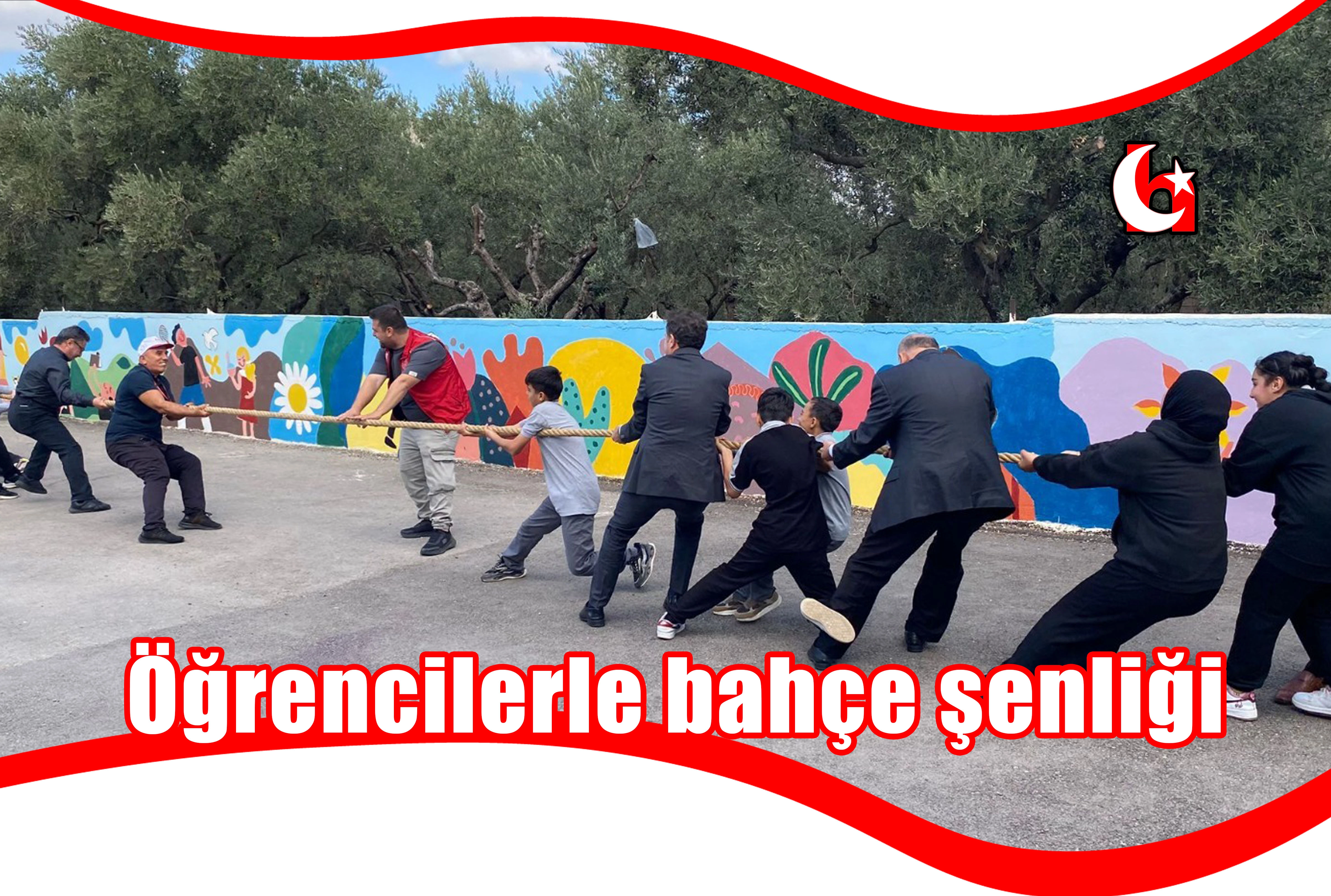 Öğrencilerle bahçe şenliği