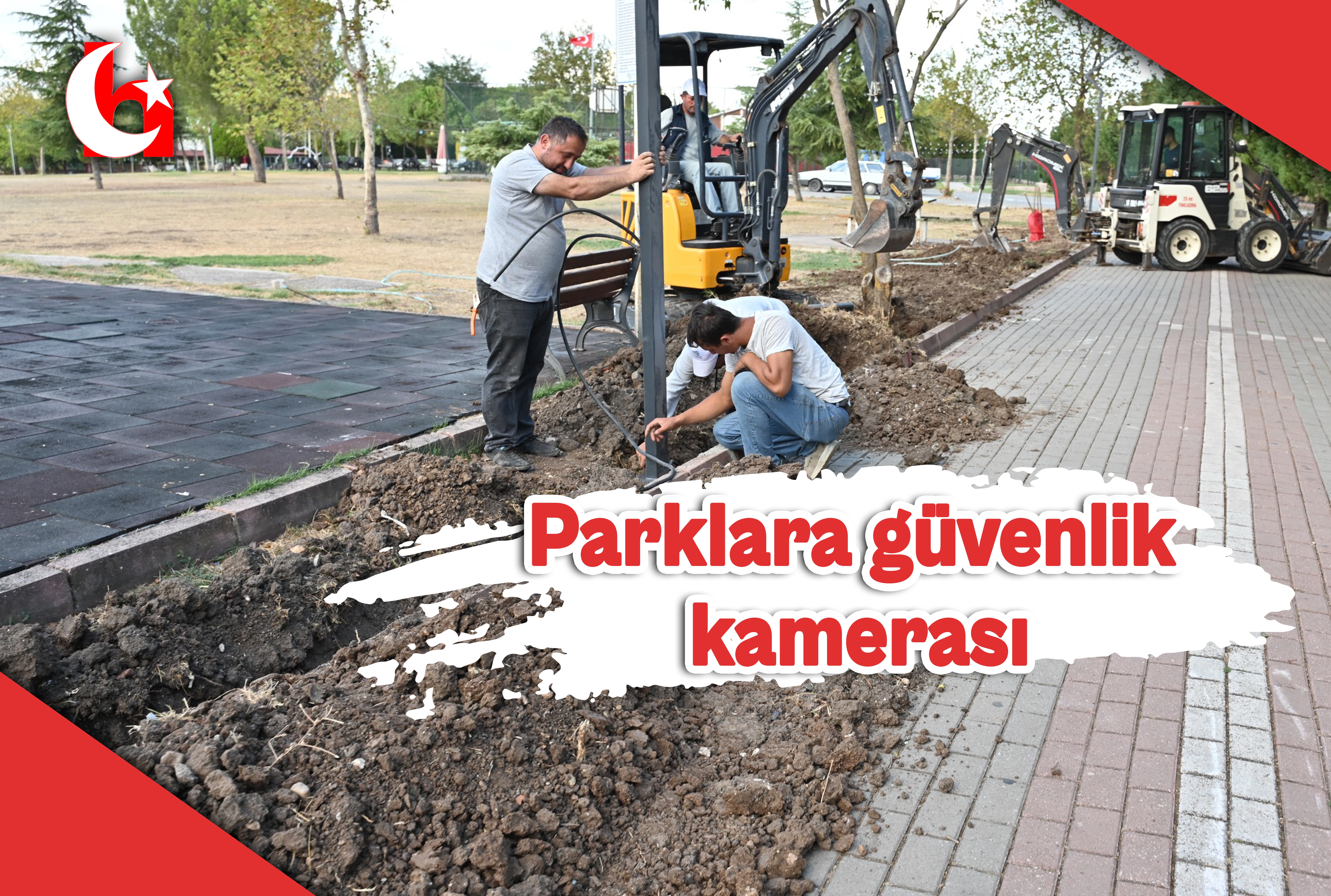 Parklara g&uuml;venlik kamerası