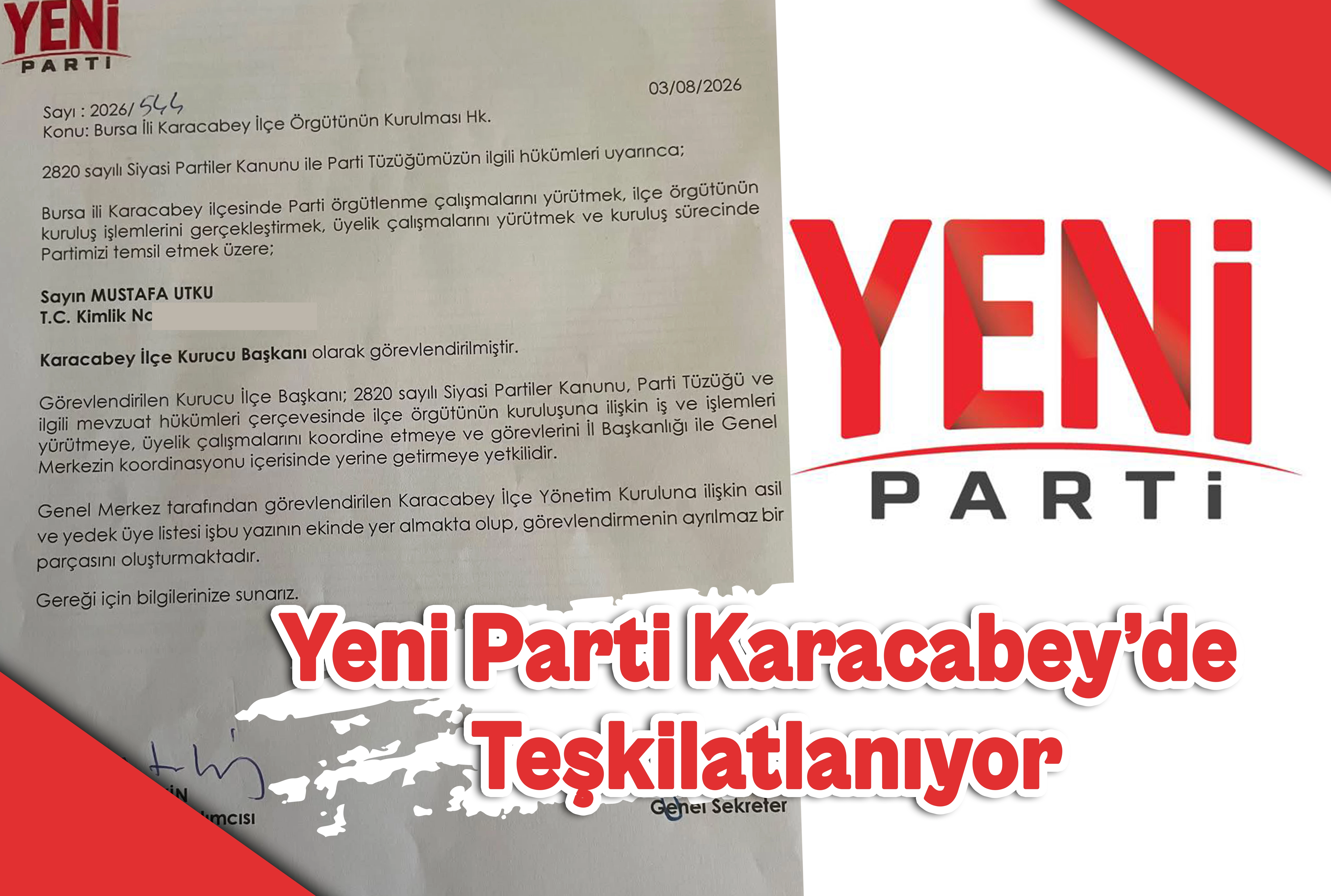 Yeni Parti Karacabey&rsquo;de Teşkilatlanıyor