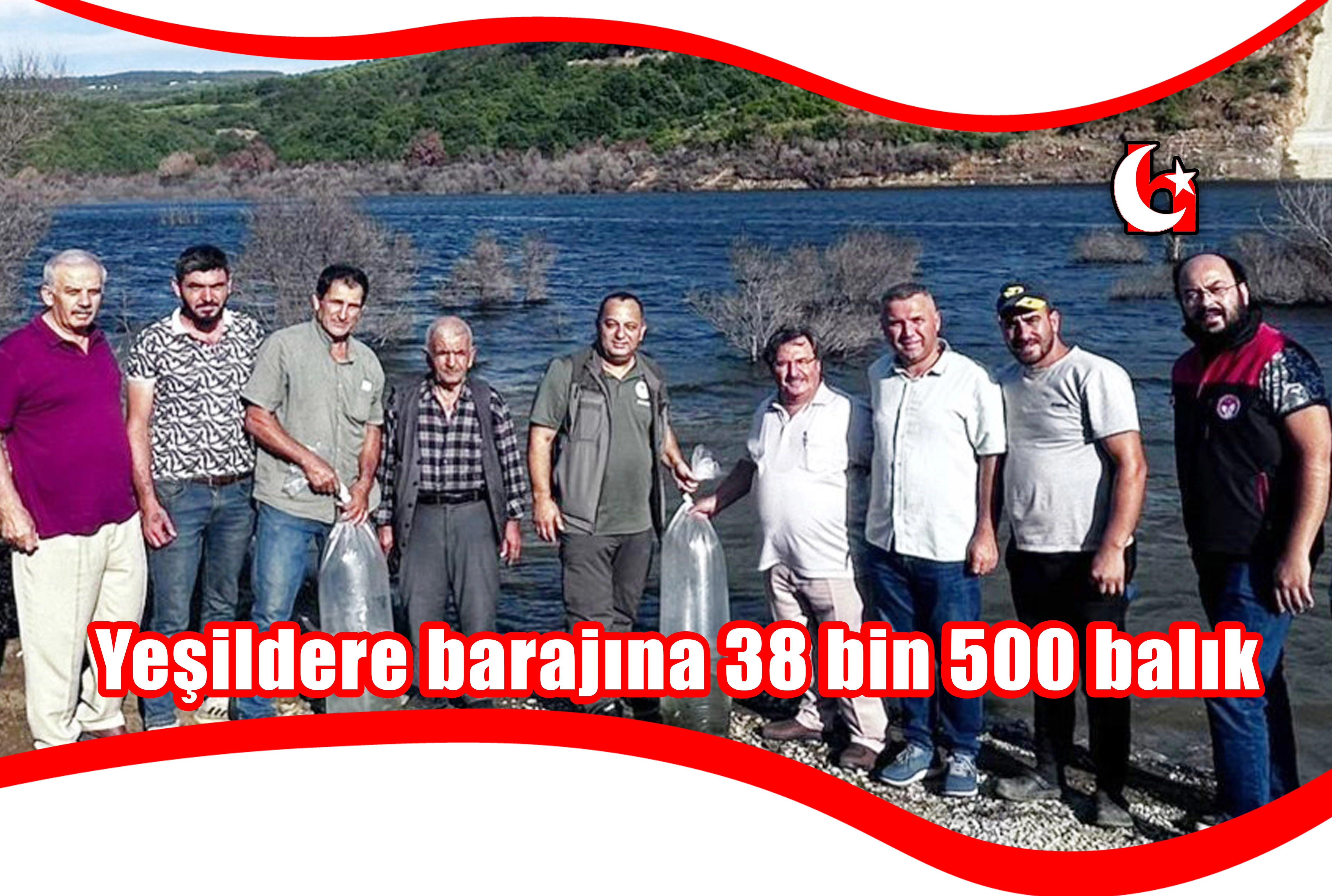 Yeşildere barajına 38 bin 500 balık
